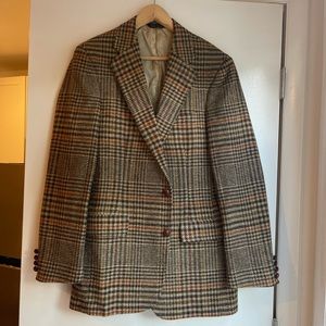 Brown and Tan Plaid Chaps by Ralph Lauren Oversized Blazer